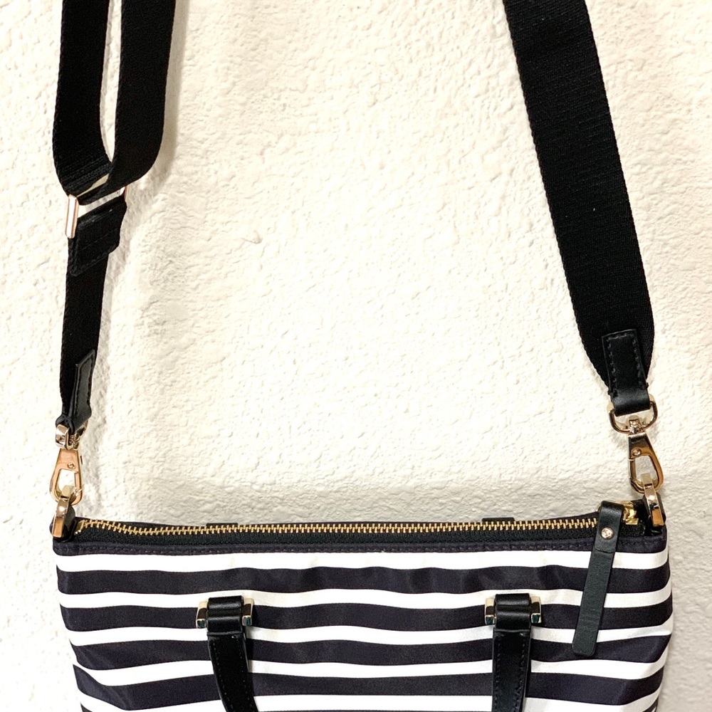 Kate Spade Black & White Stripes Crossbody Bag - Picture 9 of 13